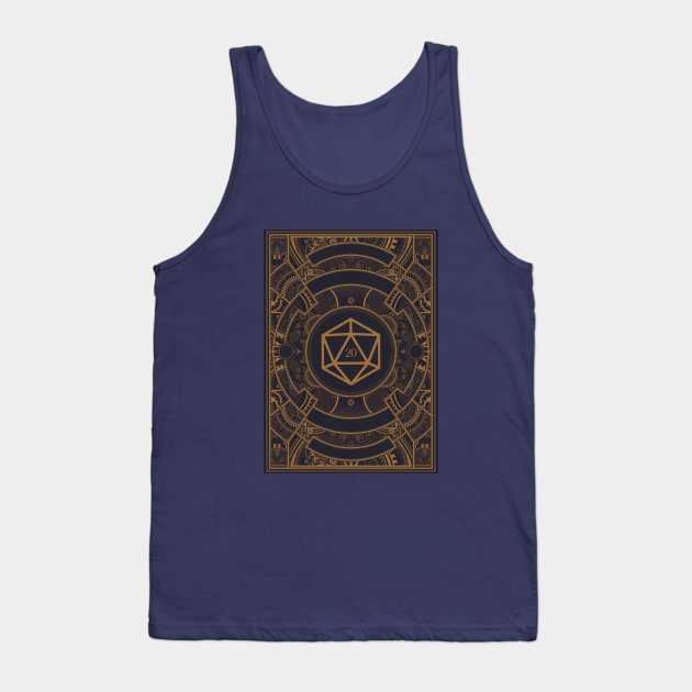 Polyhedral Fantasy D20 Dice Steampunk Tank Top by dungeonarmory